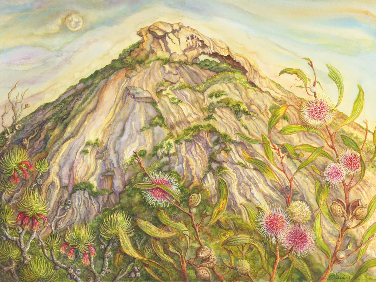 35: Frenchman Peak at Sunset with the Full Moon Rising