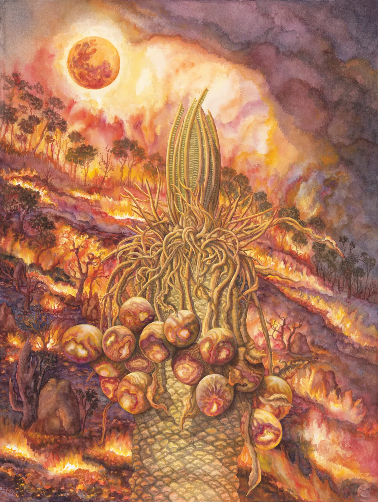 Artwork 8: Fire-Fern and the Bushfire Moon