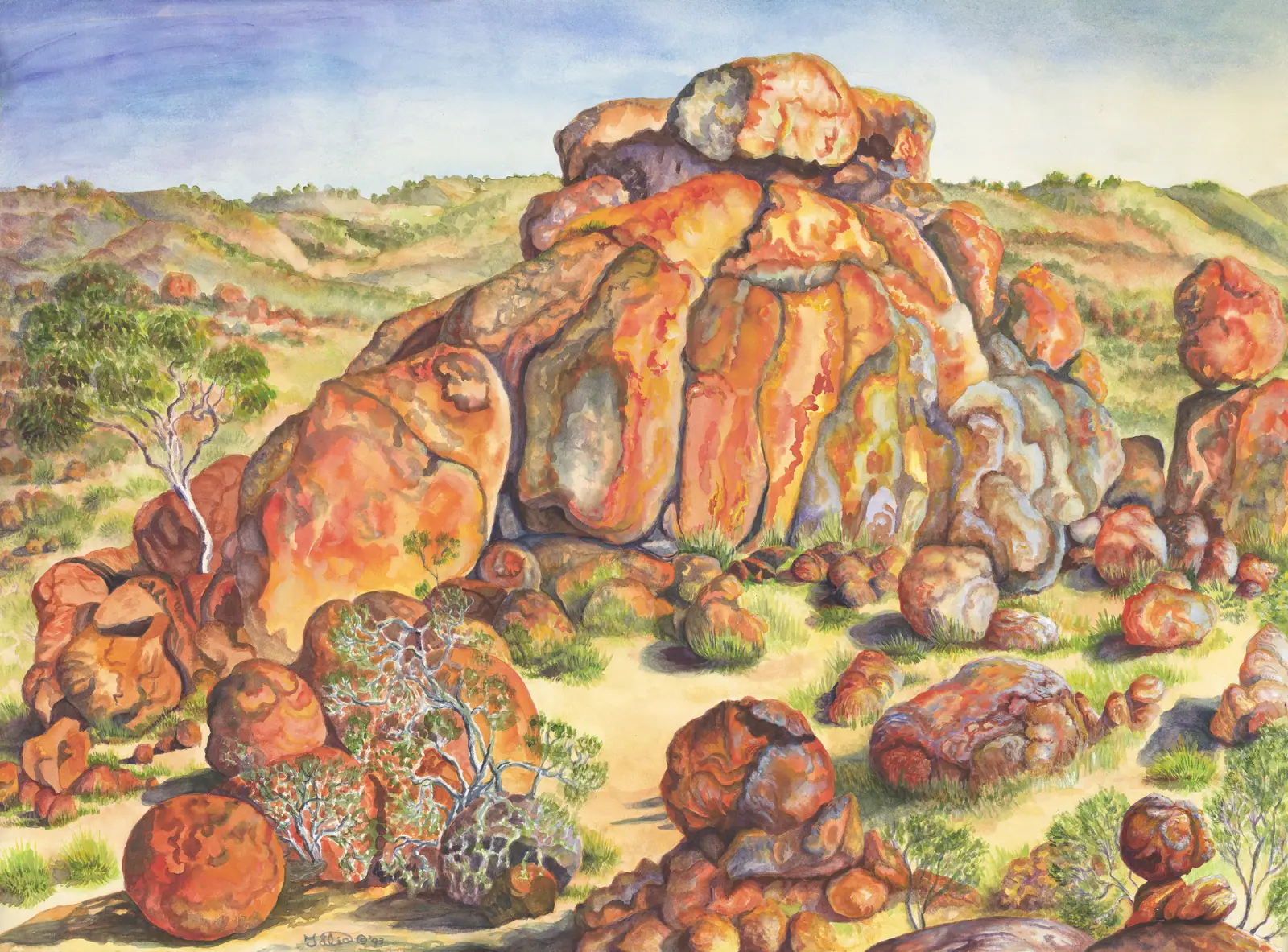Artwork 32A: Rock Figs at Devil’s Marbles, Northern Territory