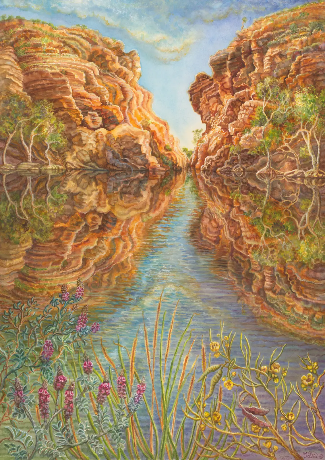 Artwork 59: Ellery Quintet: A Year in the Life of a Desert Oasis. V—The Big Hole that Never Dries Up, and its Flora