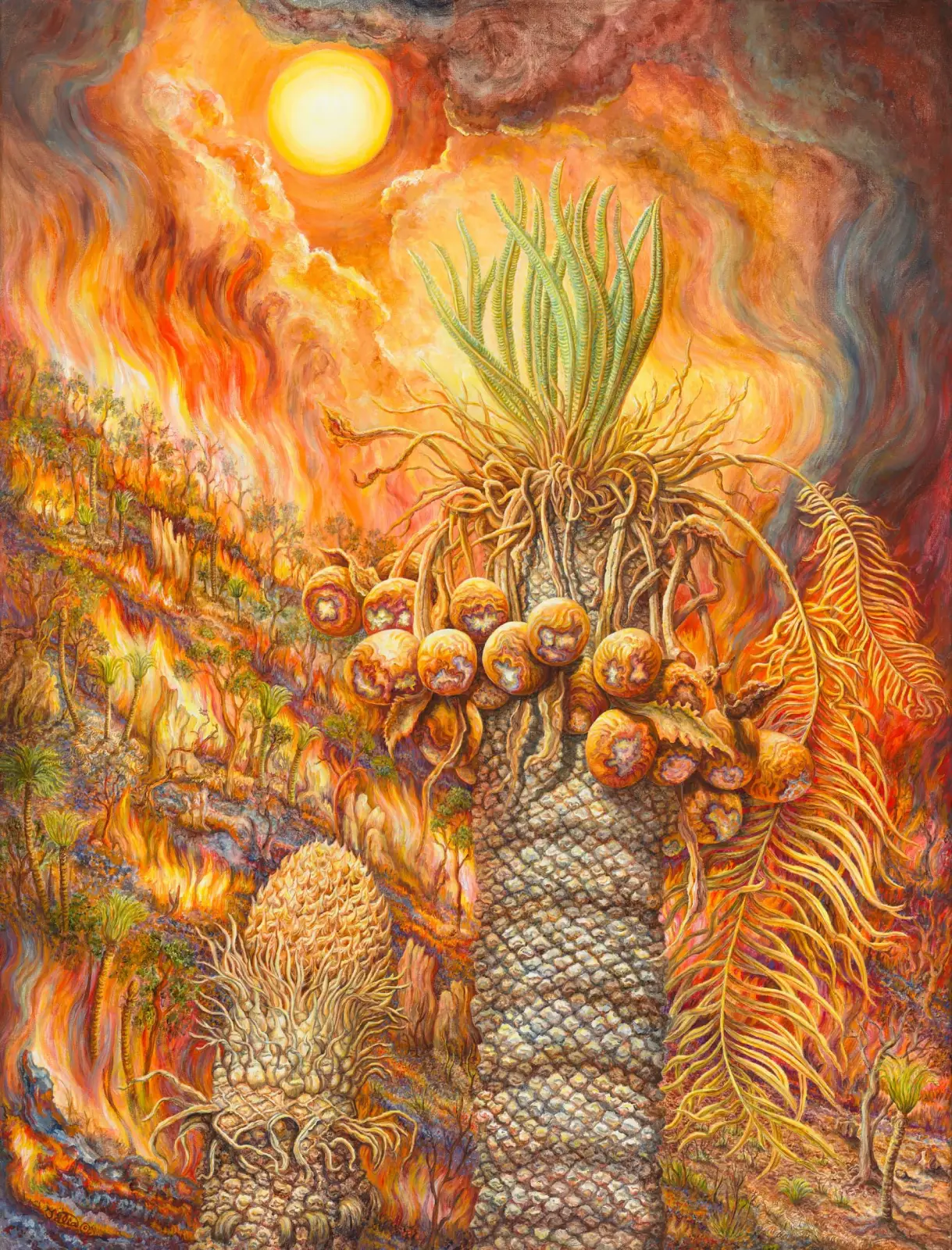 Artwork 10: Fire-Ferns and Fire on the Ridge
