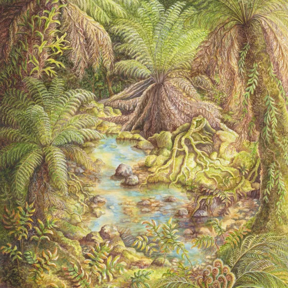 Artwork 6: In a Gondwanan Rainforest—Primordial Fern Grotto (Tasmania)